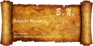 Bauch Ninett névjegykártya
